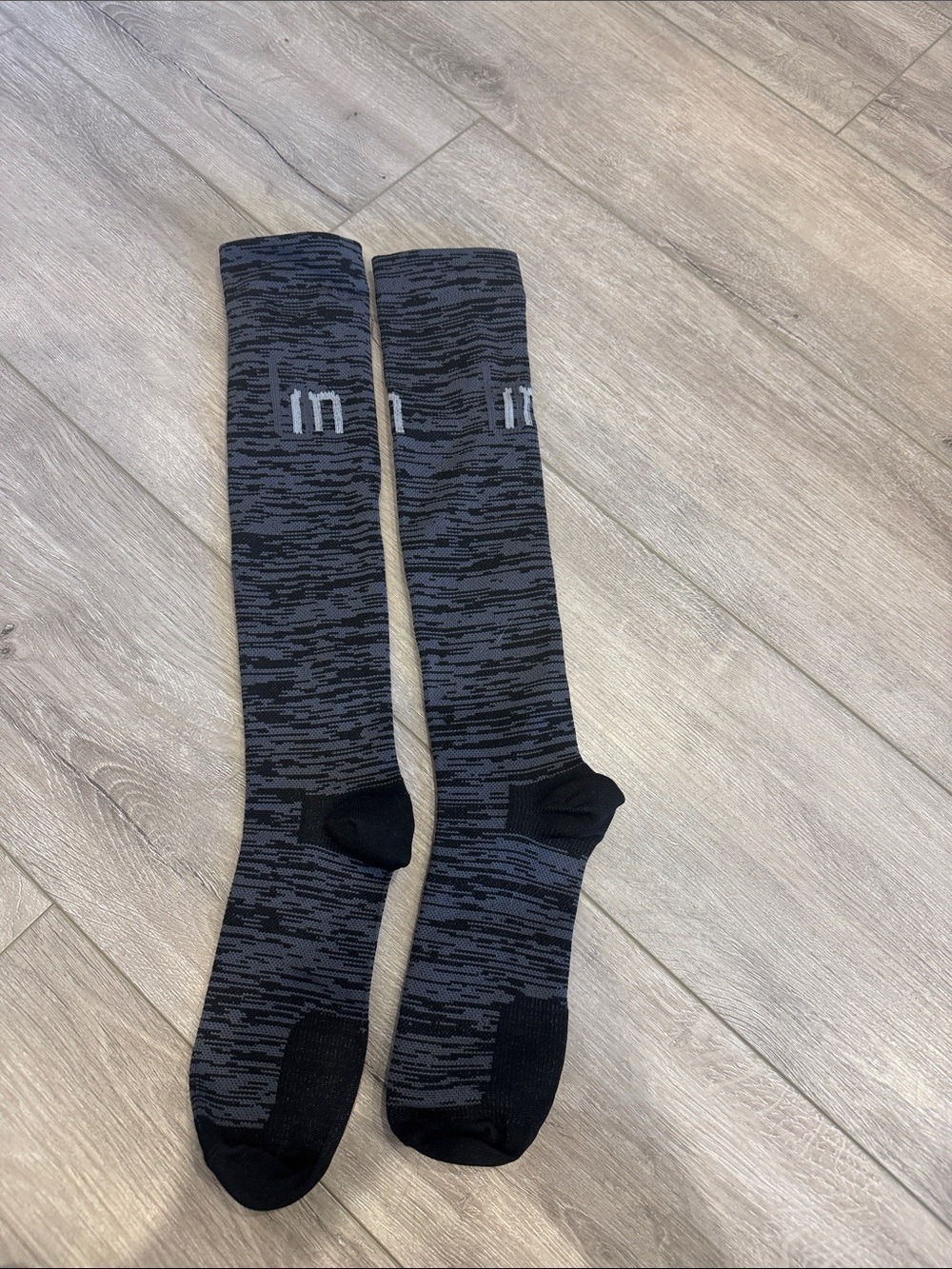 Black & Gray Performance Knee-High compression Socks